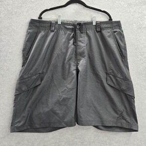 Air Jordan Men Activewear Shorts 38 Gray Jumpman Logo Embroidery Cargo Y2K